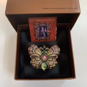 JAY STRONGWATER Trinket/Pill BOX Butterfly Swarovs